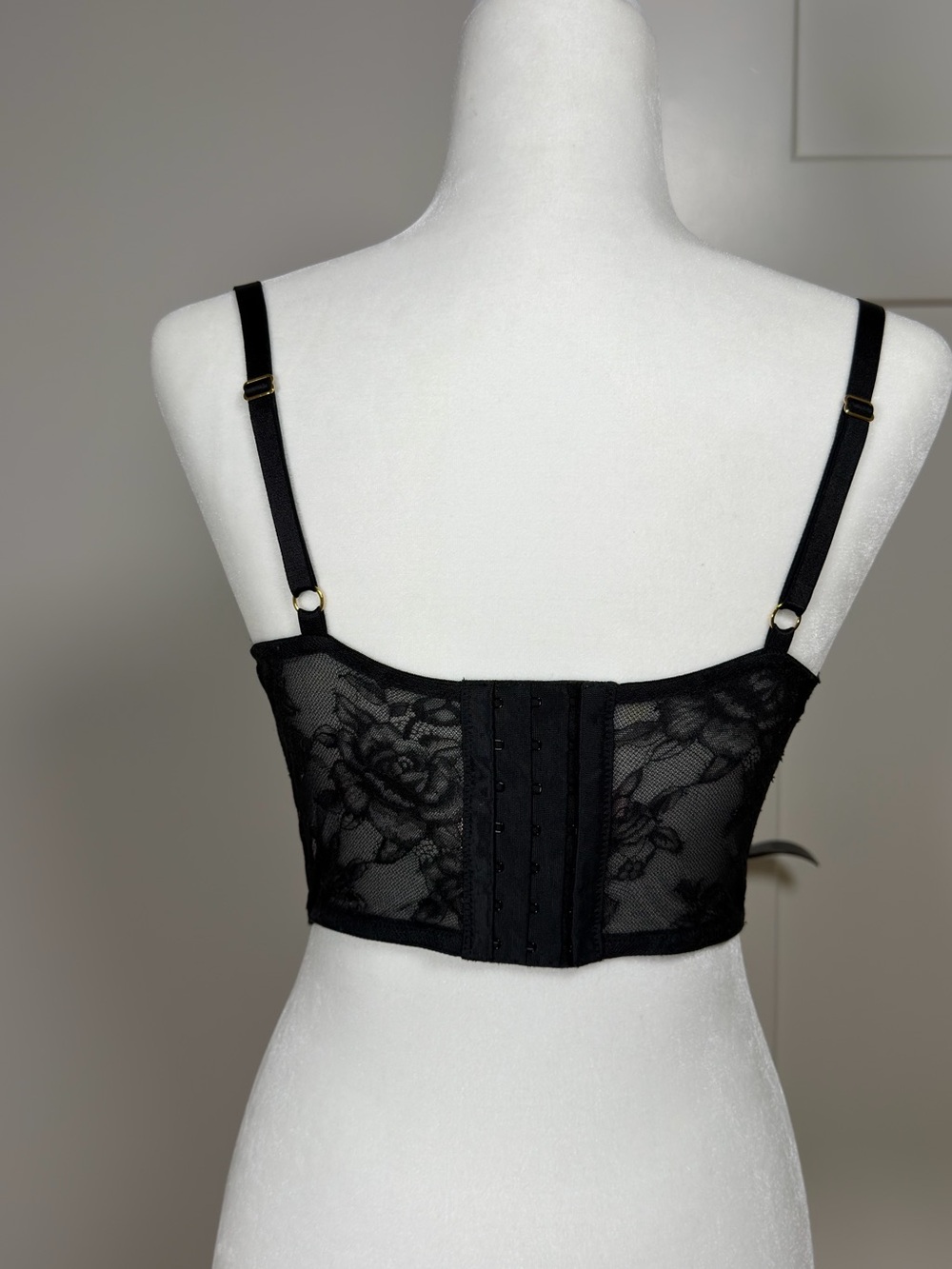 Victoria's Secret Black Lace Longline Bustier - Picture 2 of 3